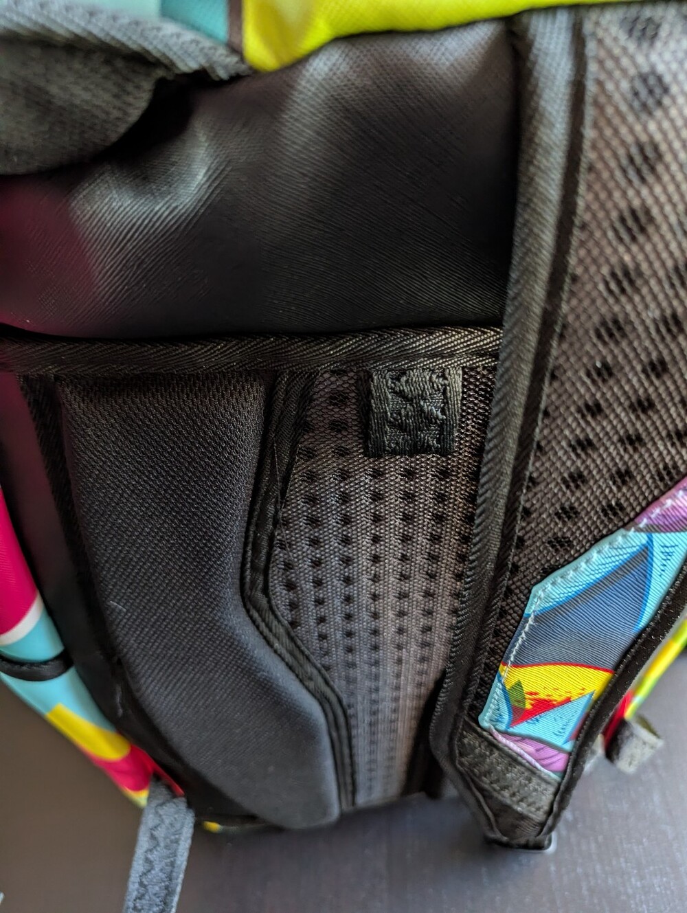Sprayground Neon Shark Bite Backpack - Blue, Green, Yellow, Pink, Retired - Picture 10 of 11